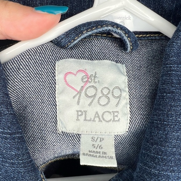 1989 Place Girls Denim Jacket with Lace Trim Sz 5/6 - Picture 6 of 6